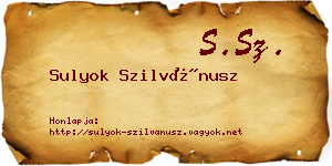 Sulyok Szilvánusz névjegykártya